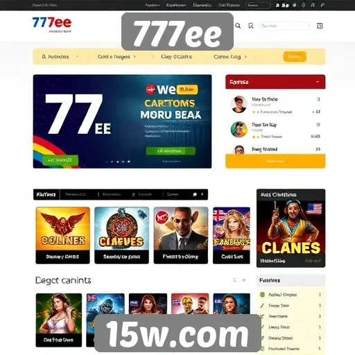 Análise da interface do usuário do site 777ee